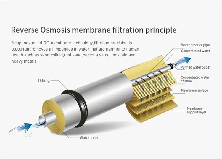 A6-2 RO - Under Sink Reverse Osmosis System with Tank - 75 GPD - purofy.mv