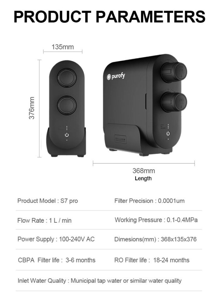 PS7 Pro RO - Tankless Compact Under Sink Reverse Osmosis System - 400 GPD - Image 5