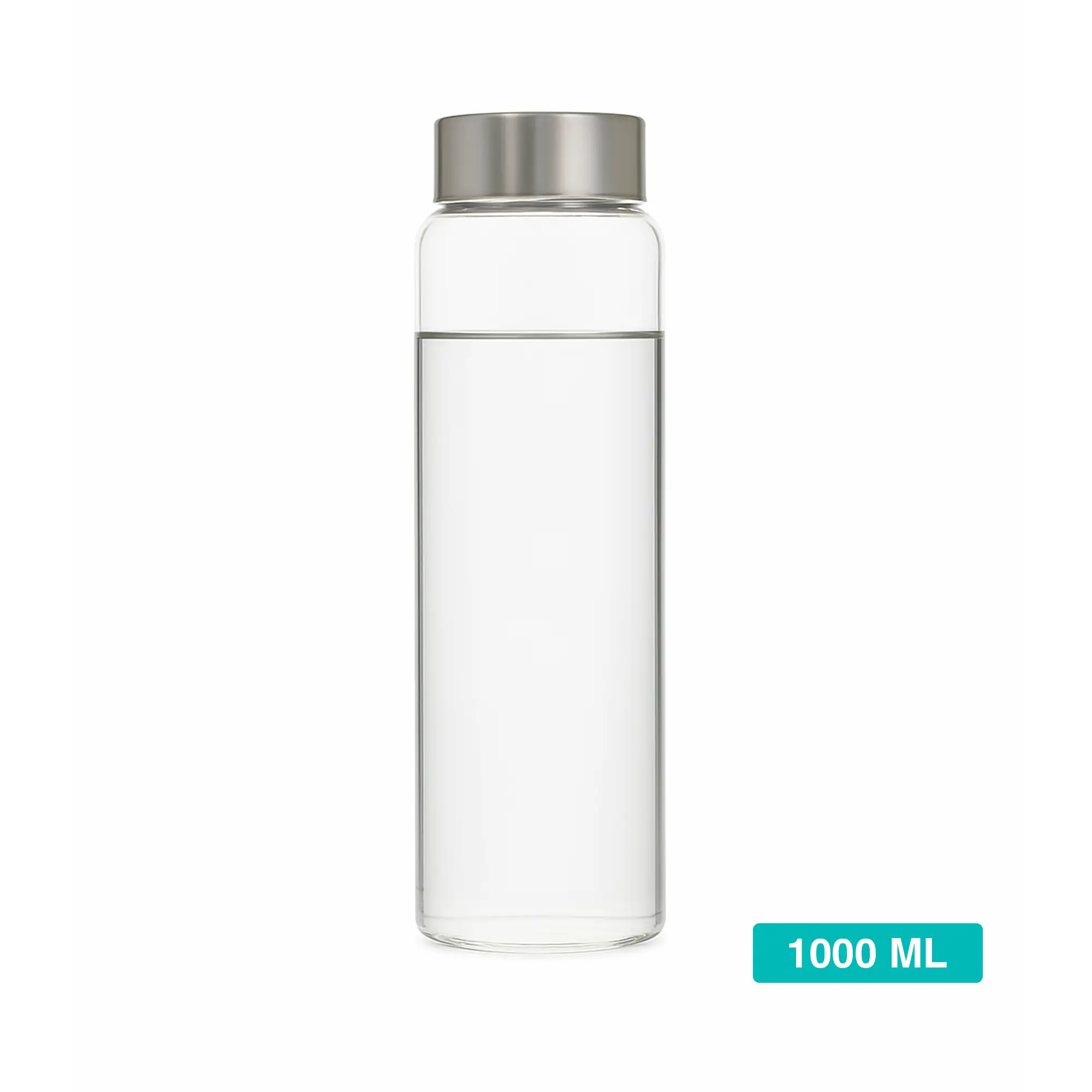 Borosilicate Glass Water Bottle Wide-Mouth - 1000ml