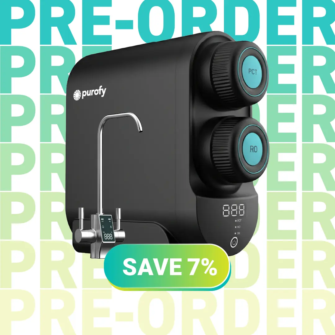 Purofy A9 Pro preorder water purifier on campaign artwork