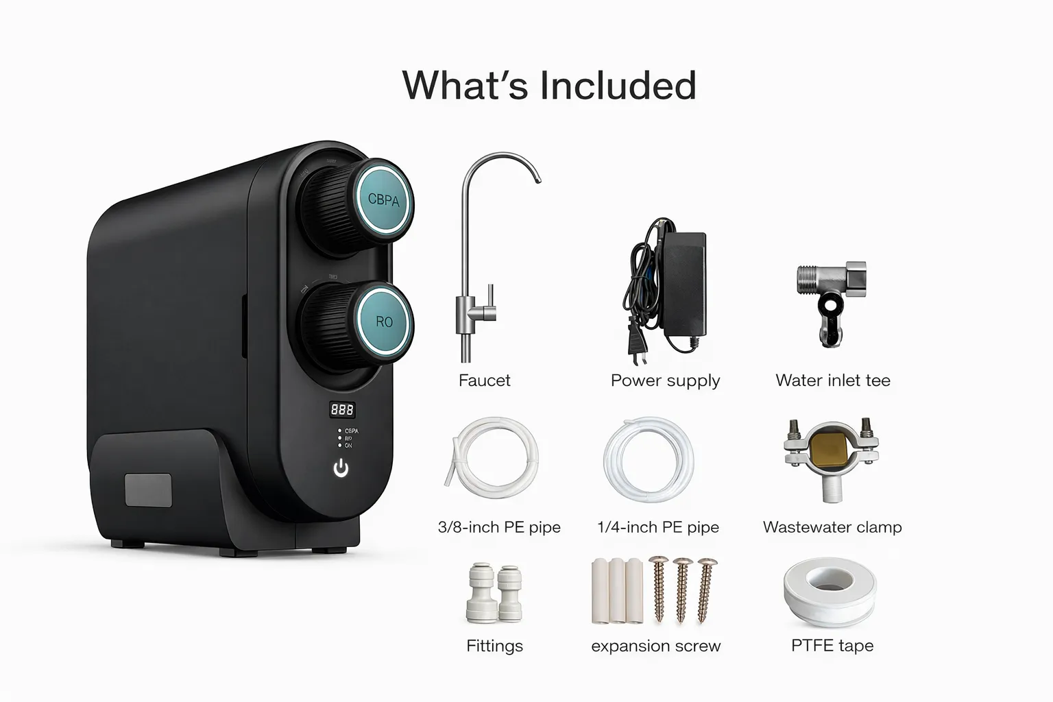 Purofy X7 Pro 700GPD Whats included RO Water Purifier