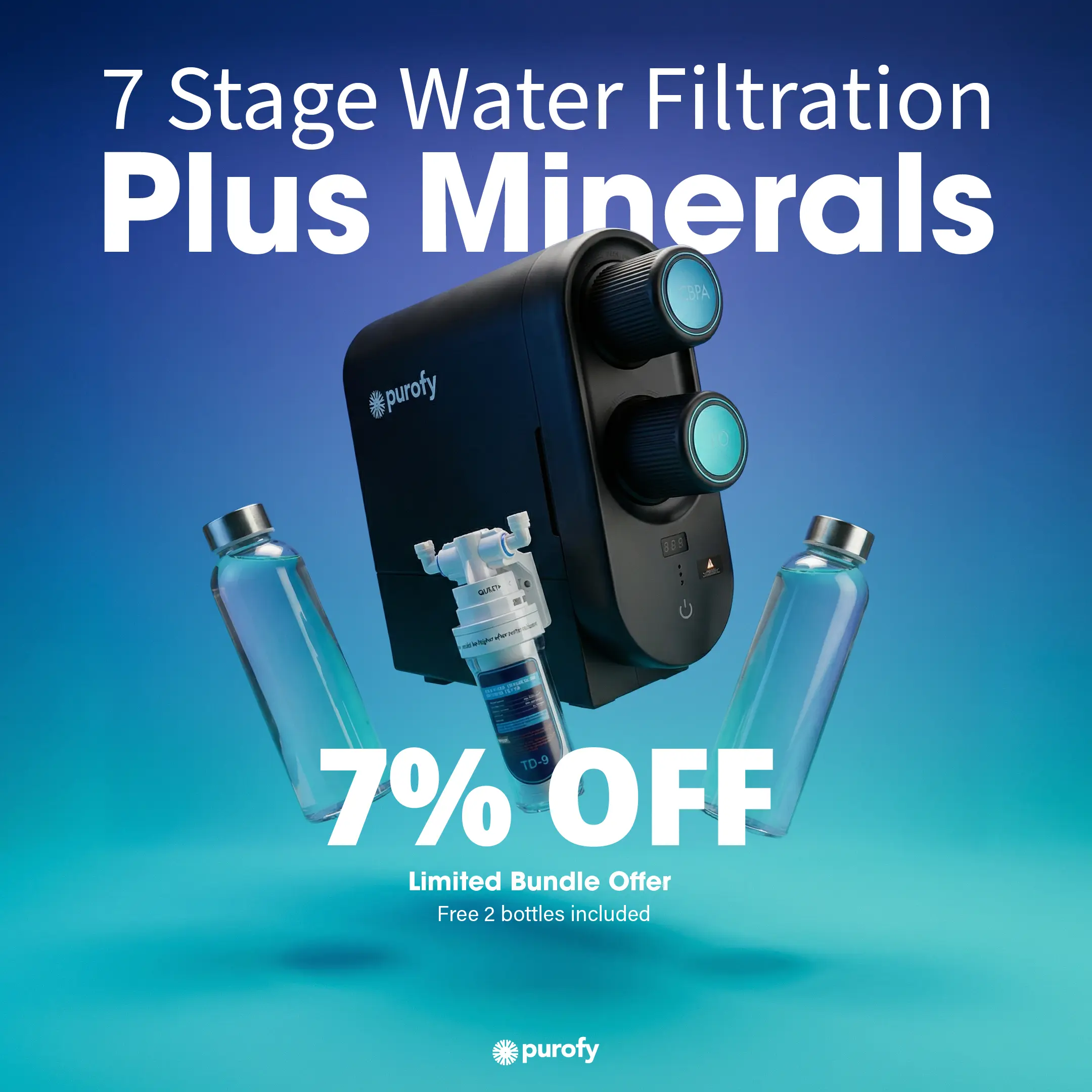 7 stage water filtration bundle offer