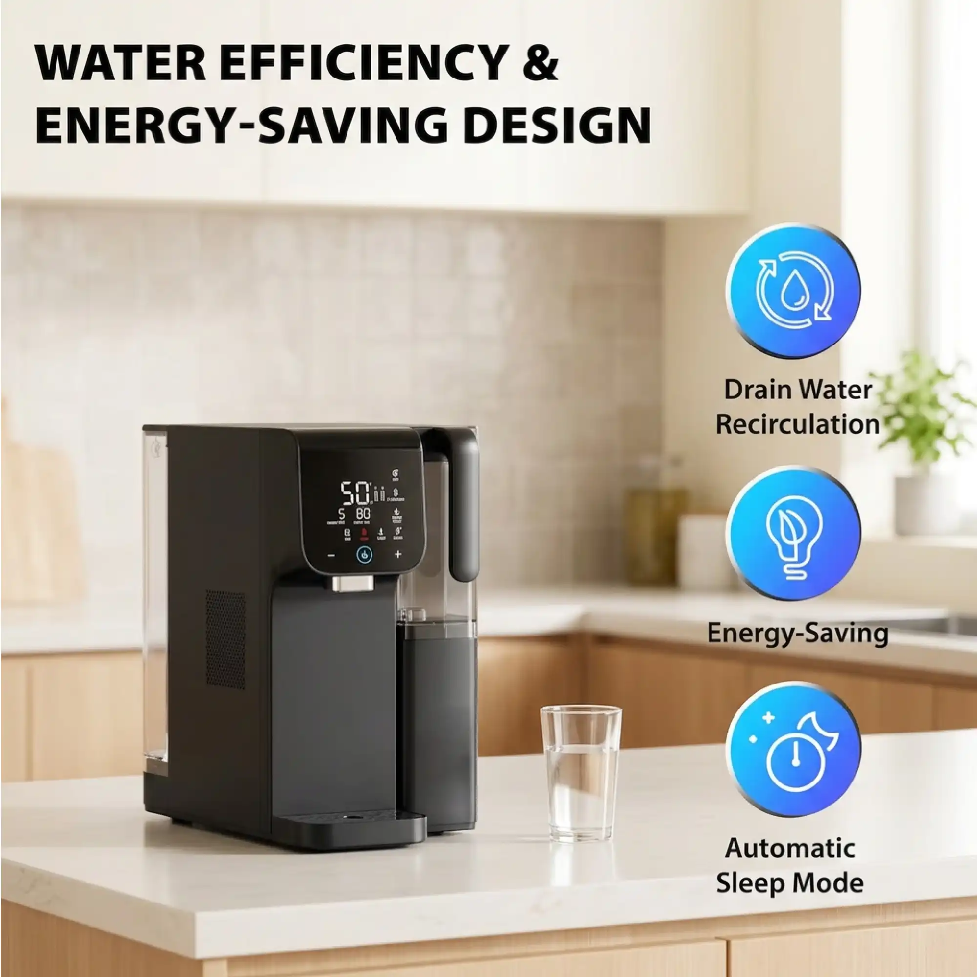 Purofy CT100 Plug Use countertop RO Water Purifier Product Details Eanergy Saving