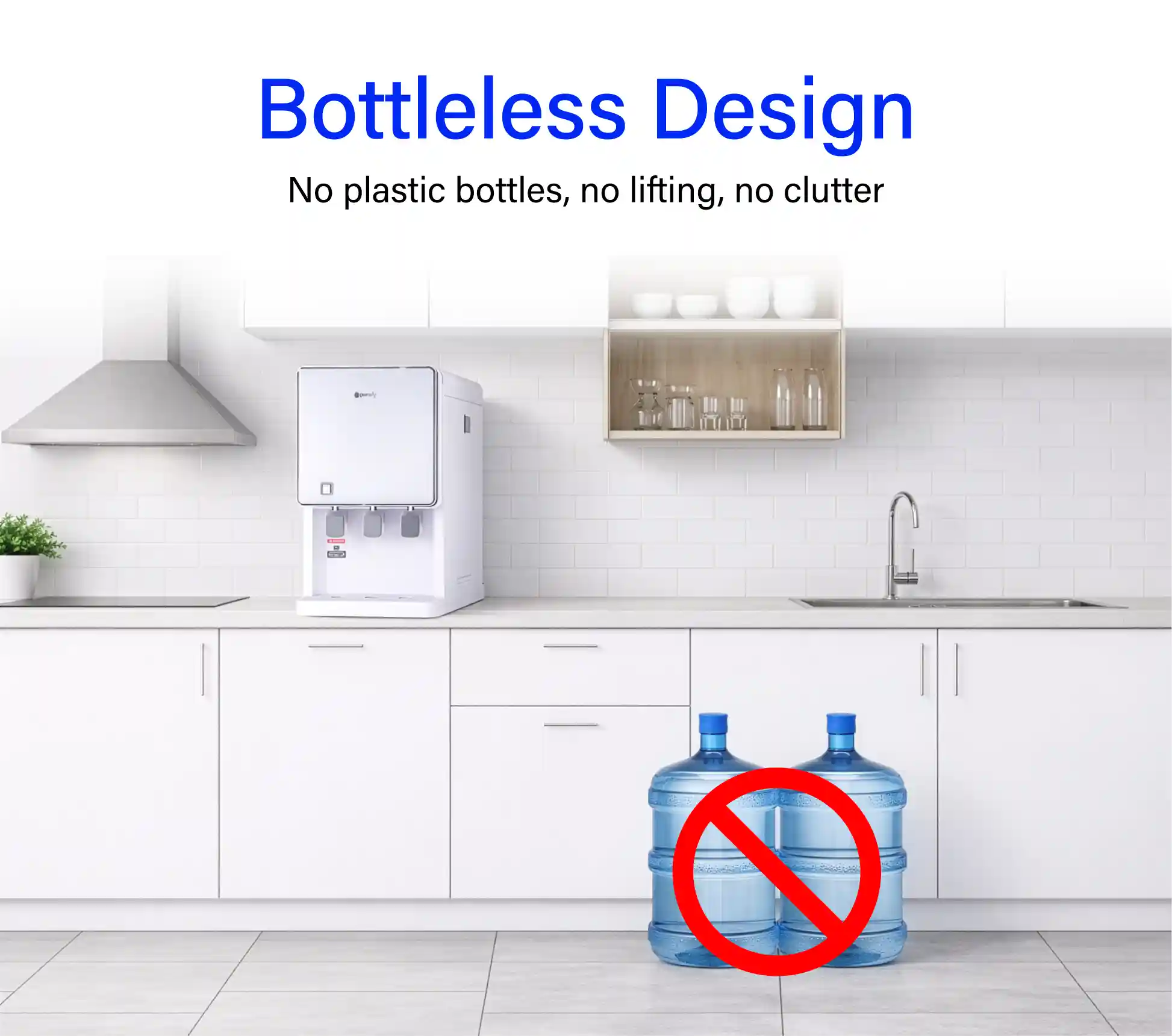 Purofy Countertop hot and cold RO water purifier Botteless design