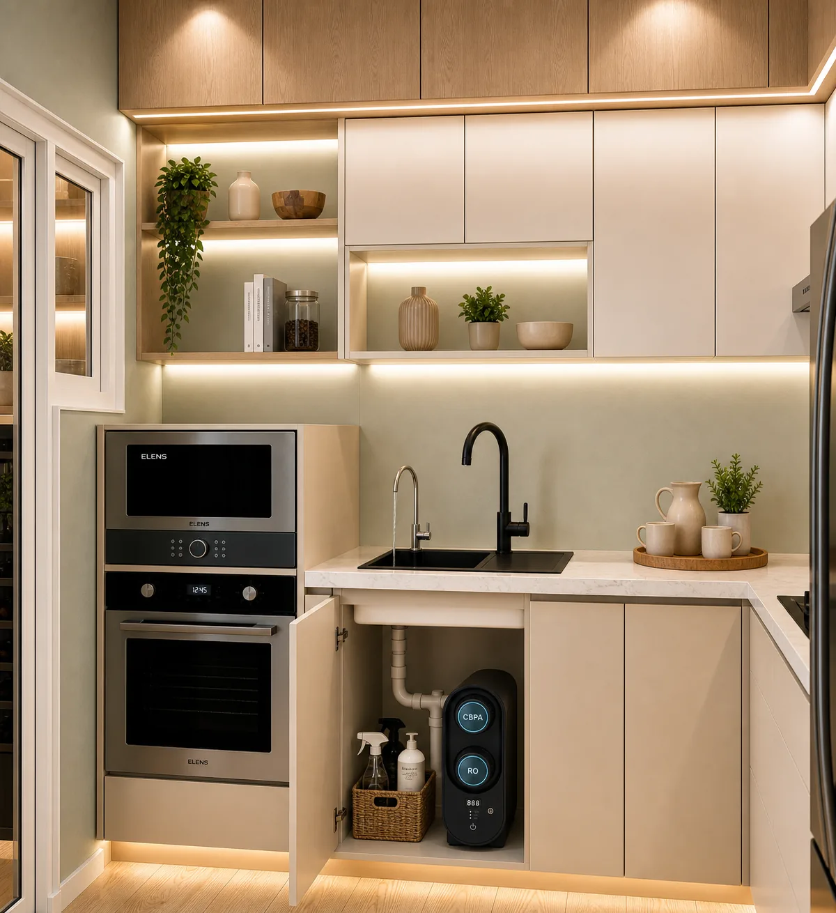 10 Reasons You Need a Purofy RO System - Aman Udhares & Dhoadhi Apartments 3 Purofy RO system installed under sink in a modern apartment kitchen