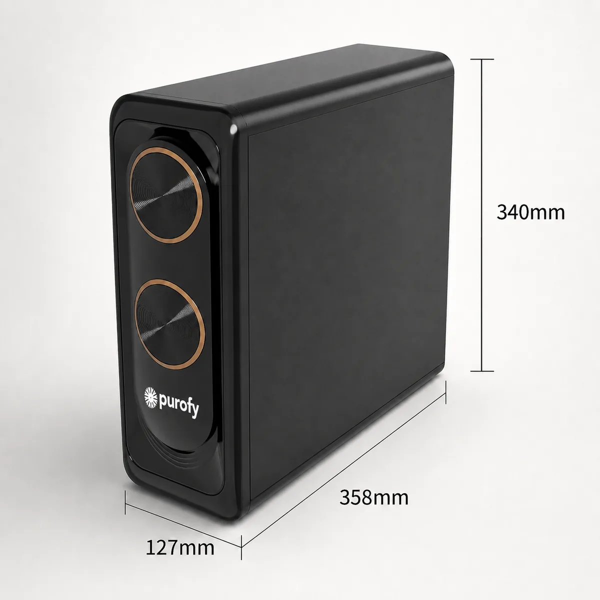 purofy x8 pro 800gpd product dimensions design