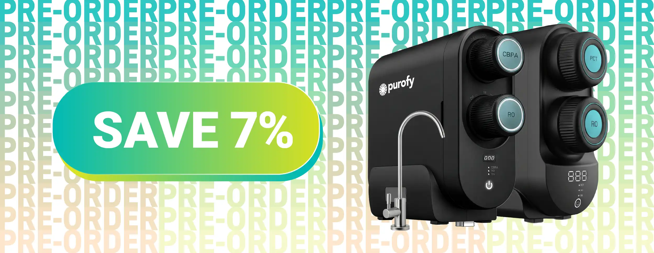 Purofy X7 Pro and A9 Pro preorder promotion – save 7%