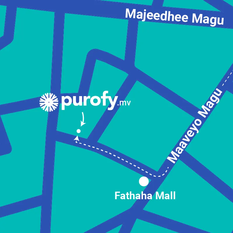 Contact 4 Directions to Purofy at M. Three Flowers near Fathaha Mall in Malé